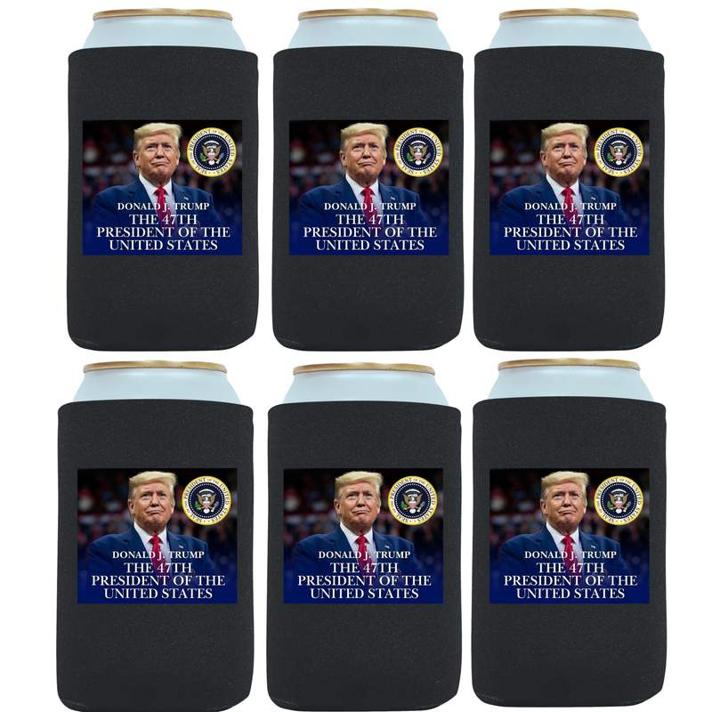 President Trump - 8 Designs - Regular 12 oz Can Sleeves, Neoprene 4mm - 1,2 and 6 units