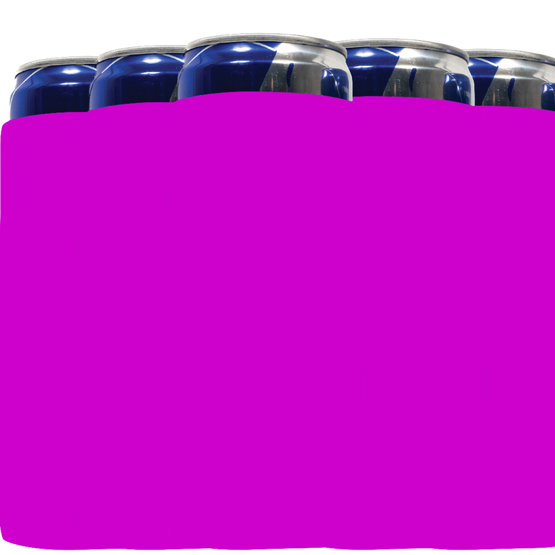 Slim Blank Can Cooler Solid Colors, 4mm Skinny Neoprene Thick - 12 Units
