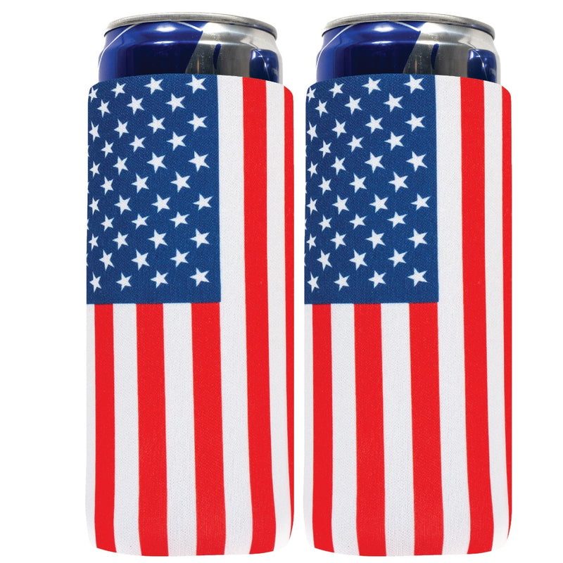 Magnetic Slim Can Cooler Sleeve 12 oz, Blank 4mm Skinny Neoprene - 2 Unit - 3 Magnets
