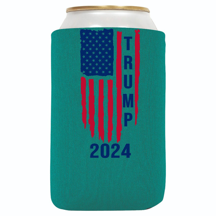 Trump 2024 American Flag Regular Can Cooler Sleeves, Neoprene 4mm - 1 Unit