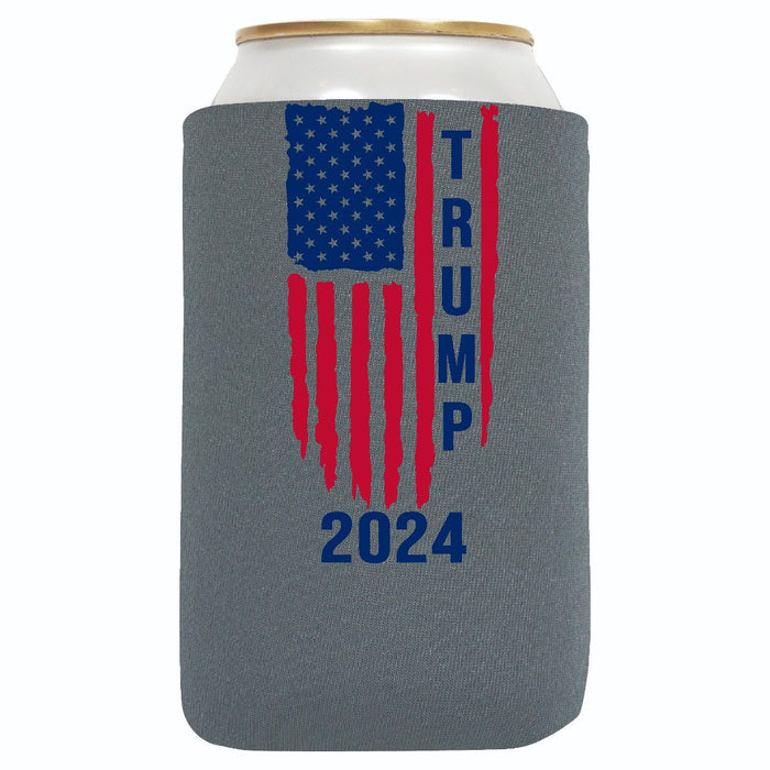 Trump 2024 American Flag Regular Can Cooler Sleeves, Neoprene 4mm - 1 Unit