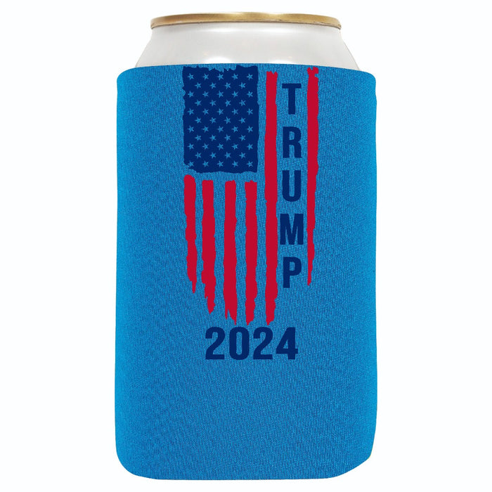 Trump 2024 American Flag Regular Can Cooler Sleeves, Neoprene 4mm - 1 Unit