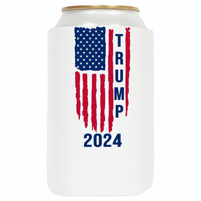 Trump 2024 American Flag Regular Can Cooler Sleeves, Neoprene 4mm - 1 Unit