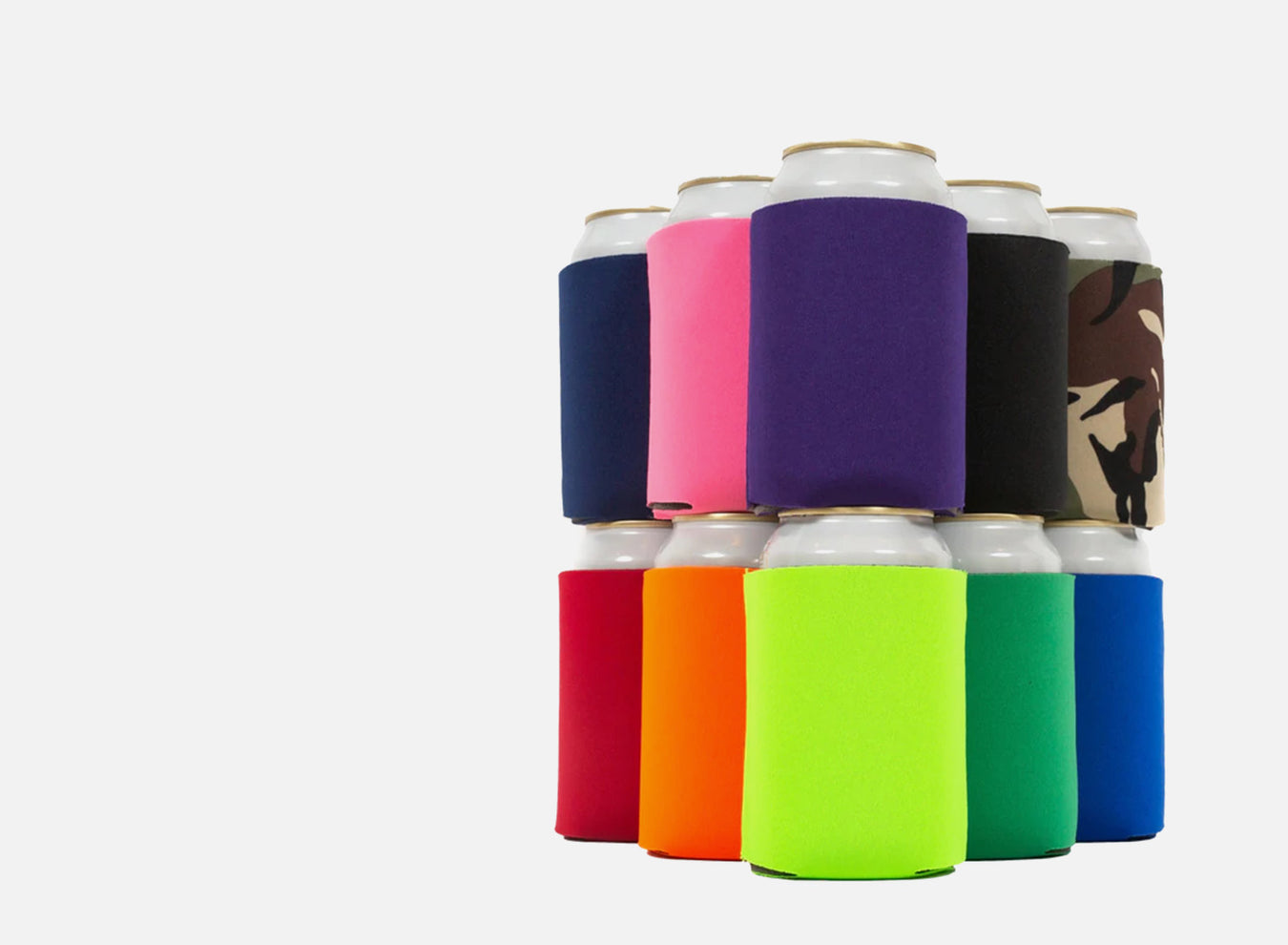 Foam Can Koozie Sleeves 12 oz Assorted  