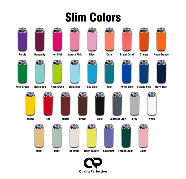 Slim Foam Can Cooler Sleeves 12 oz Skinny Soft Sleeves - 25 Pack
