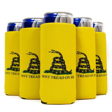 Don't Tread On Me Slim Can Cooler Sleeves, 12 oz
