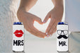 Slim Can Cooler -Set Of 2 Mr&Mrs - Neoprene Coolie Sleeves - Great 4 Wedding,Engagement Gifts - QualityPerfection
