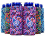 Slim Can Cooler Set of 6 Paisley Old Mix, Neoprene Sleeves Compatible with 12 oz Slim - Clearance - QualityPerfection