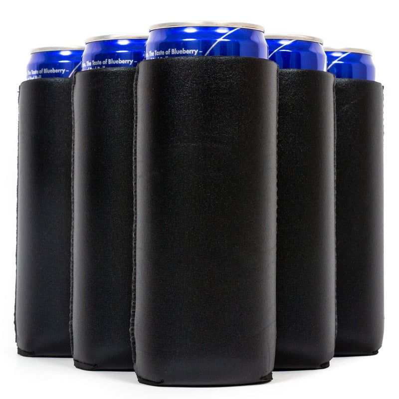 Slim Metallic Blank Neoprene Can Cooler Slim Skinny Coolie - QualityPerfection