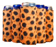 Slim Can Cooler Cheetah Sleeves, Skinny Neoprene, 4mm Thickness - Clearance - QualityPerfection