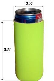 Defect Sale - Slim Can Cooler Sleeves 12oz , Skinny Neoprene 4mm Thickness - Color Defect - BIG SAVINGS - QualityPerfection
