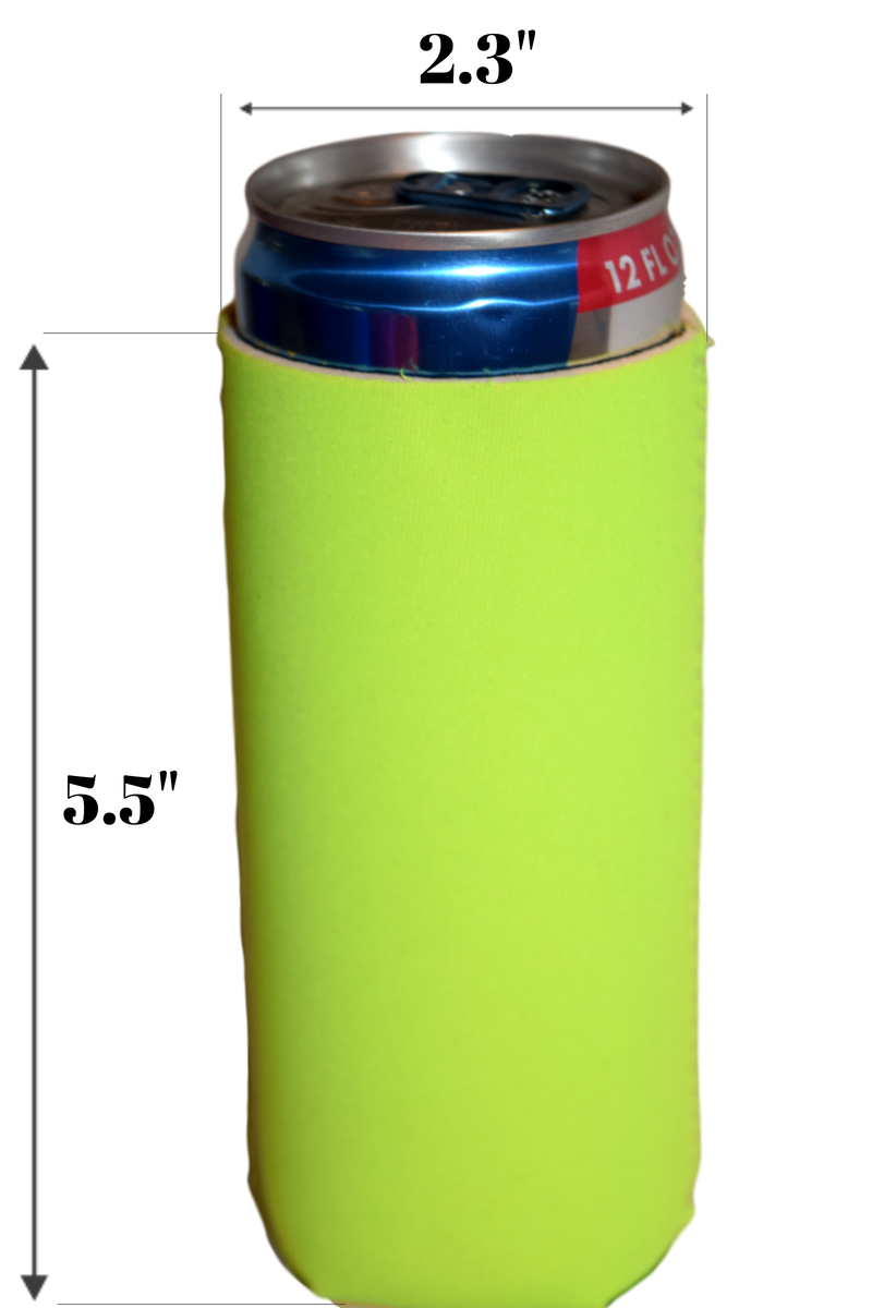 Defect Sale - Slim Can Cooler Sleeves 12oz , Skinny Neoprene 4mm Thickness - Color Defect - BIG SAVINGS - QualityPerfection