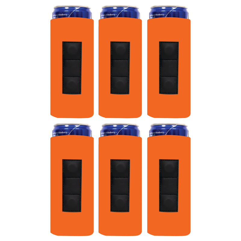 Magnetic Slim Can Cooler 12 oz, Blank 3 Magnets 4mm Neoprene - Set of 6