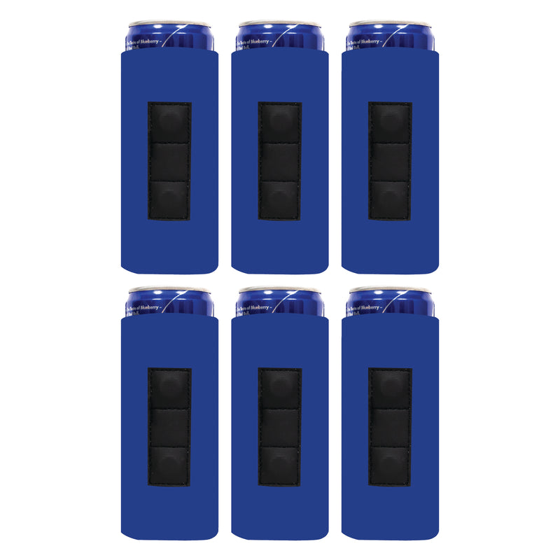 Magnetic Slim Can Cooler 12 oz, Blank 3 Magnets 4mm Neoprene - Set of 6