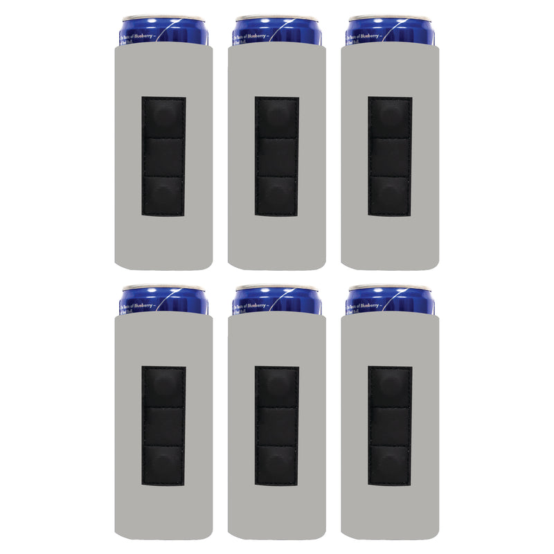 Magnetic Slim Can Cooler 12 oz, Blank 3 Magnets 4mm Neoprene - Set of 6