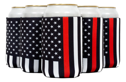 US Flag / Black Flags Neoprene 12oz Regular Coolie QualityPerfection - QualityPerfection