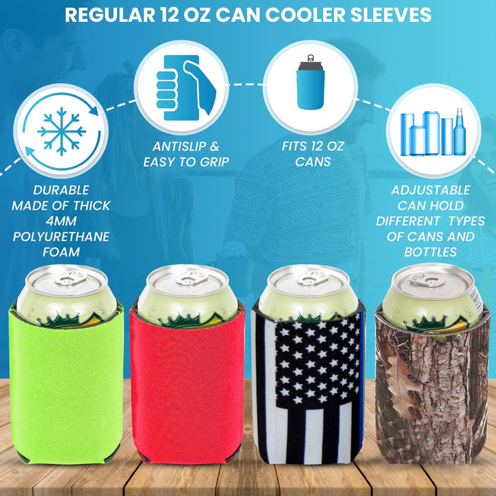 KOOZIE 25 Pack Neoprene Blank Beer Can Coolers - Bulk Insulated Drink  Holders for Cans, Bottles, DIY Personalized Gifts for Events, Bachelorette