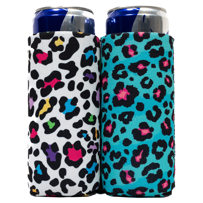 Slim Can Cooler Sleeves (2 Pack) Thermocoolers for 12 oz Tall Skinny Beverage with Gift Package - QualityPerfection