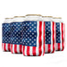 Neoprene Can Cooler Sleeves, Waving USA Flag Regular Size 12 oz - QualityPerfection