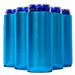 Slim Metallic Blue Blank Neoprene Can Cooler Slim Skinny Coolie - QualityPerfection