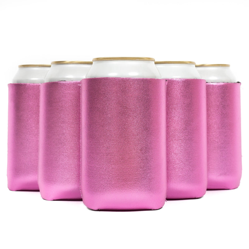 Neoprene Can Cooler Sleeves, Regular Size 12 oz Metallic Blank - Color Defect - BIG SAVINGS - QualityPerfection