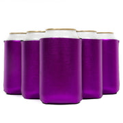 Neoprene Can Cooler Sleeves, Regular Size 12 oz Metallic Blank - QualityPerfection