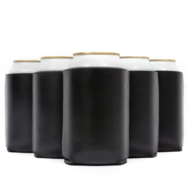 Neoprene Can Cooler Sleeves, Regular Size 12 oz Metallic Blank - QualityPerfection