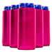 Slim Metallic Hot Pink Blank Neoprene Can Cooler Slim Skinny Coolie - QualityPerfection
