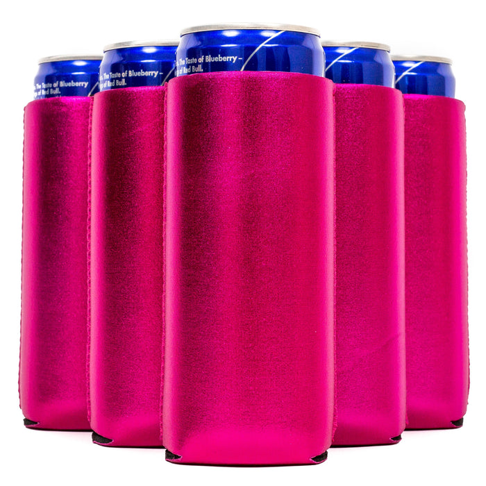 Ultra 12 Ounce Neoprene Slim Can Cooler 4 Pack Assorted