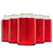 Metallic Red Blank Neoprene Can Cooler Sleeve, 12oz Regular Size 4mm Thickness - QualityPerfection