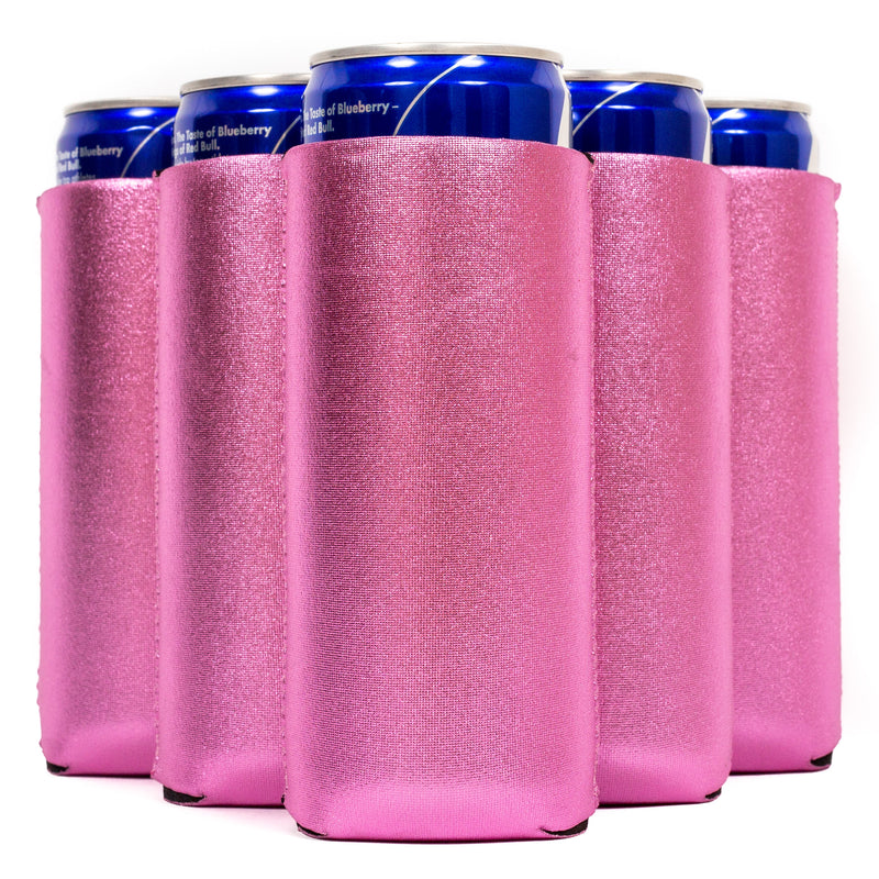 Slim Metallic Blank Neoprene Can Cooler Slim Skinny Coolie - QualityPerfection