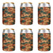 Neoprene Can Cooler Sleeves, Regular 12 oz Camo Military 4mm, Set of 6 - QualityPerfection