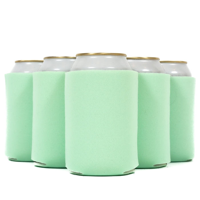 Mint Blank Can Coolers, Beer Can Coolies | Bulk ,Insulated Sleeves - QualityPerfection