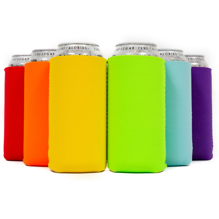 16 oz Can Cooler Sleeves Tallboy 4mm Thick Neoprene, Assorted - QualityPerfection