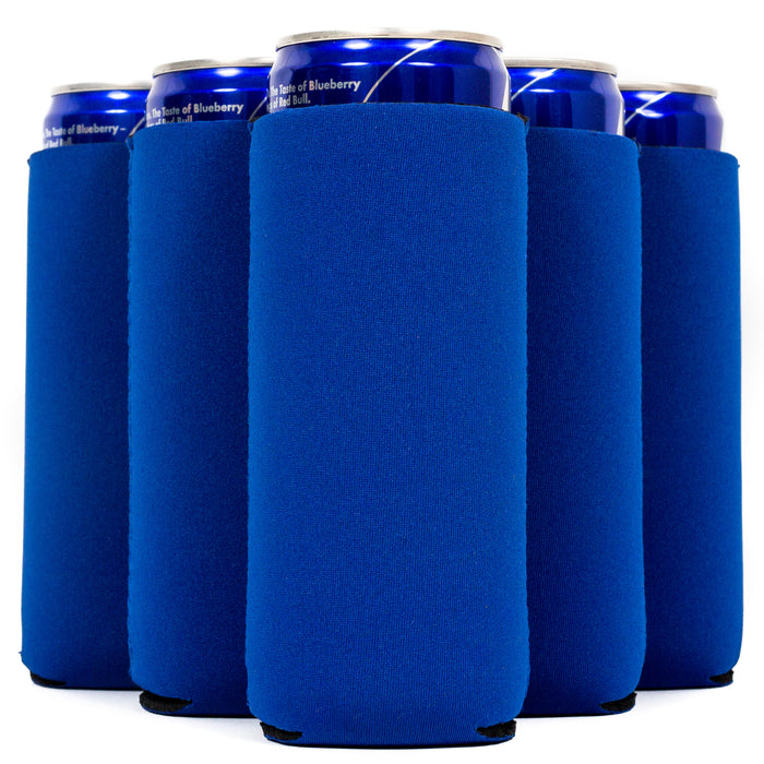 Slim Royal Blue Blank Neoprene Can Cooler Slim Skinny Coolie 12 oz - QualityPerfection