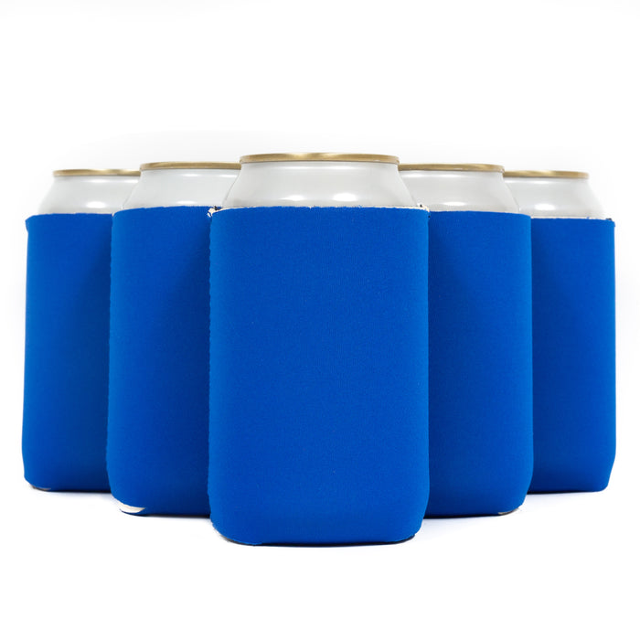 Ocean Blue Blank Neoprene Can Cooler Sleeve, 12oz Regular Size 4mm Thickness - QualityPerfection