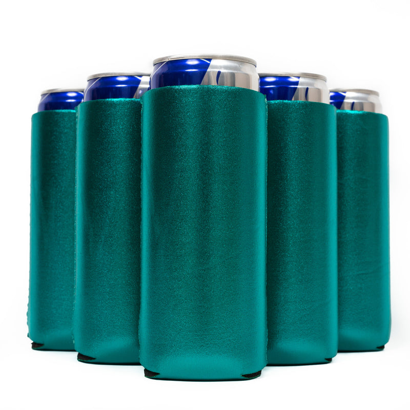 Slim Metallic Blank Neoprene Can Cooler Slim Skinny Coolie - QualityPerfection