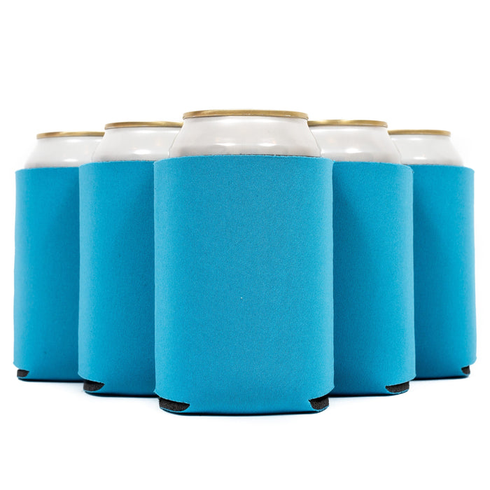 Neoprene Can Cooler Sleeve - Premium 4mm Bulk Regular size, 6 Pack - QualityPerfection