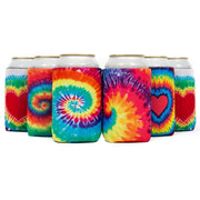 Tie Dye Mix Neoprene Can Cooler Sleeve 12 oz Regular, Set of 12 - QualityPerfection
