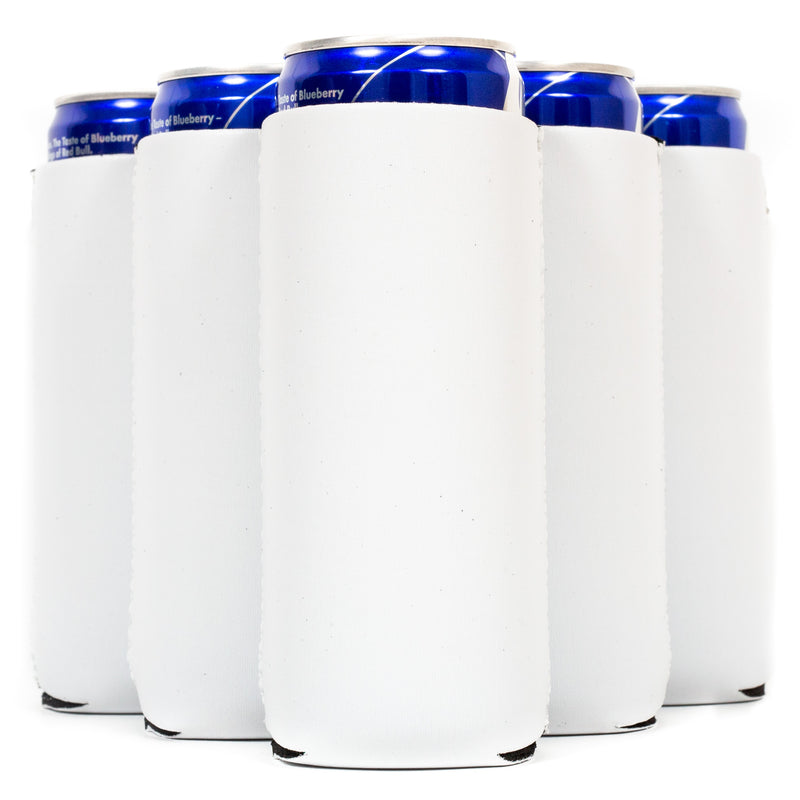 Slim Metallic Blank Neoprene Can Cooler Slim Skinny Coolie - QualityPerfection