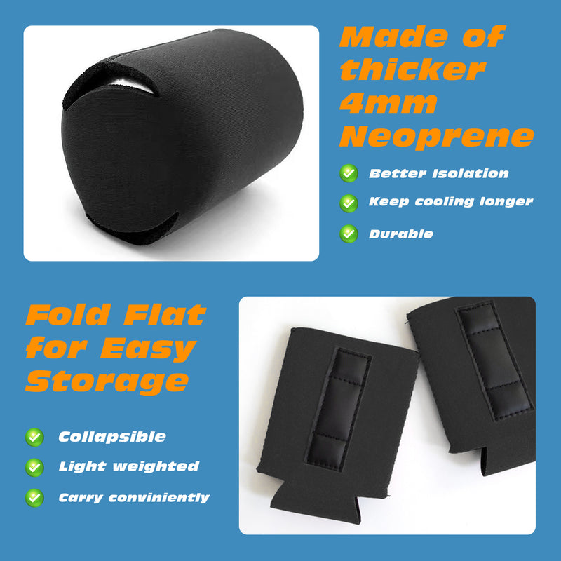 Magnetic Neoprene Can Cooler Sleeve 12 oz Regular Size 4mm Thick 2 Unit - QualityPerfection