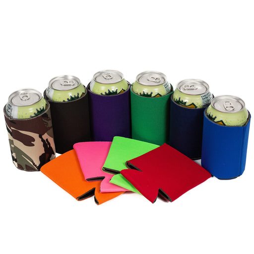 CSBD 12 Pack Blank Can Coolers, Foam Collapsible Insulated Can Sleeves for  Beer, Soda, Water Bottles, Bulk Customizable Sublimation Blanks for DIY