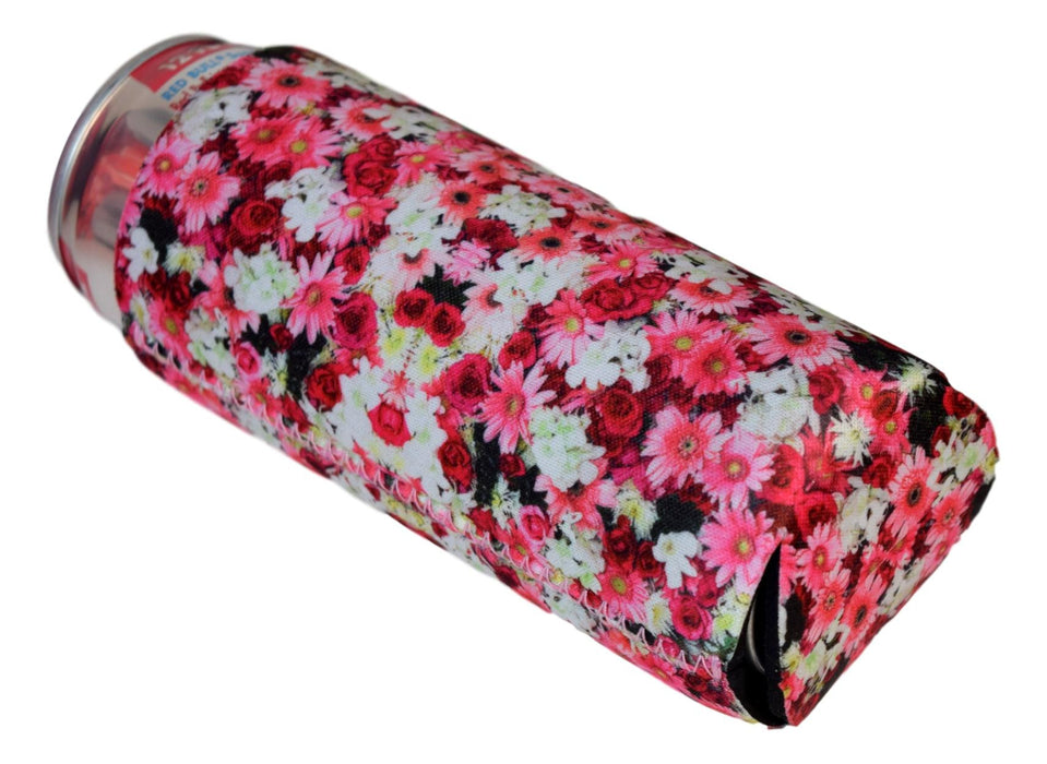 Slim Can Cooler Set of 6 Flowers Mix Sleeve - Clearance - QualityPerfection