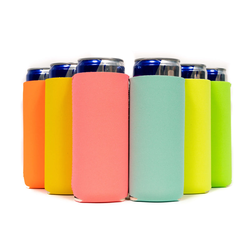 Slim Blank Can Sleeves, Premium 4mm Skinny Coolers Neoprene - 25 Units